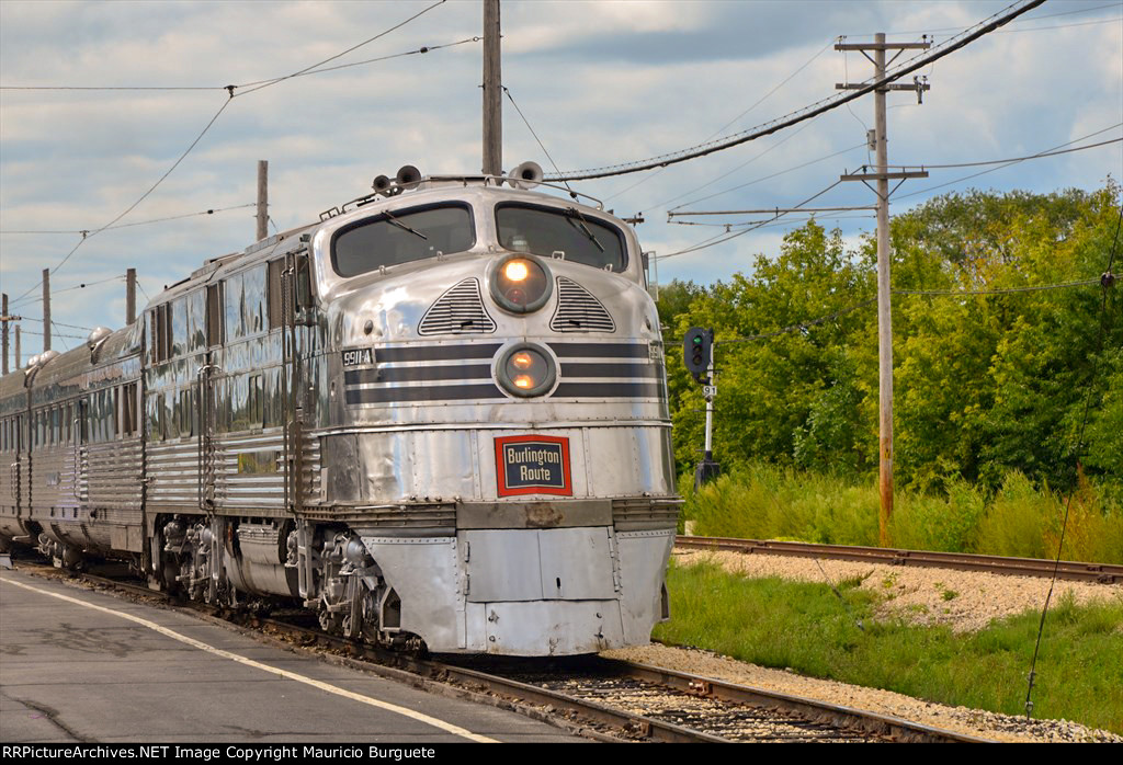 CBQ E5A Locomotive Nebraska Zephyr